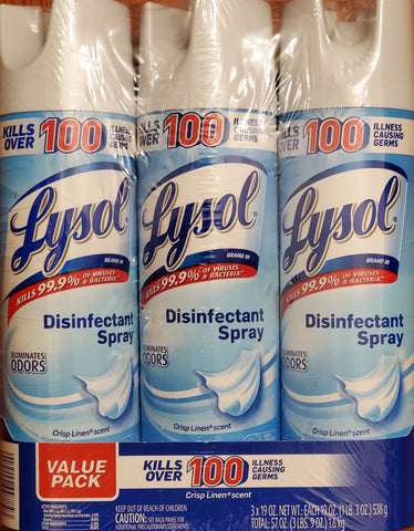 LYSOL Disinfectant Spray - 3 pack